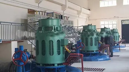 Turbo-alternateur Kaplan dans la centrale hydroélectrique du client